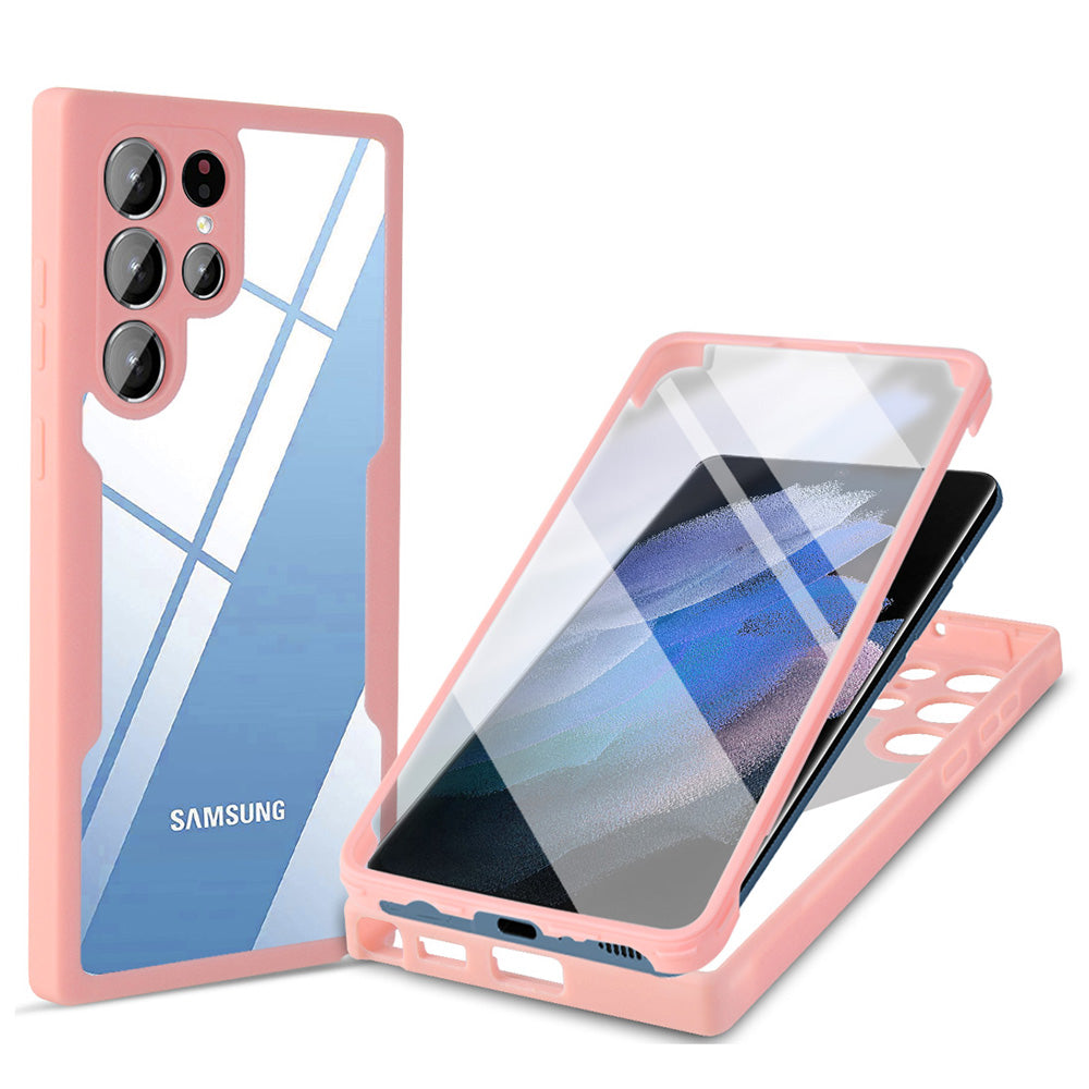 For Samsung Galaxy S23 Ultra Phone Case Camera Lens Protection Acrylic TPU Phone Cover with PET Screen Film For Samsung Galaxy S23 Ultra Phone Case Camera Lens Protection Acrylic TPU Phone Cover with PET Screen Film